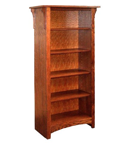 Mission Bookcases on Mission Craftsman Shaker Oak 72  Bookcase