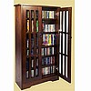 Craftsman Dark Oak Wood Media Cabinet