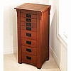Mission Craftsman Oak Jewelry Armoire