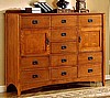 Mission Craftsman Oak Chifforobe Dresser