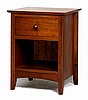 Shaker Mission Solid Wood Mahogany 1 Drawer Nightstand