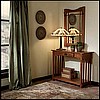 Mission Craftsman Oak Console Entry Table & Mirror