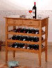 Mission Style Oak Wine Rack Bar