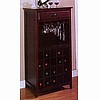 Mission Shaker Dark Walnut Wine Rack Cabinet