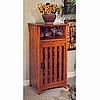Craftsman Solid Oak Wine Rack Bar Cabinet