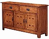 Craftsman Oak Wood Buffet Sideboard Server