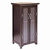 Shaker Mission Espresso Wine Rack Bar Cabinet