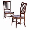 Mission Shaker Craftsman Walnut Dining Chairs - Pair