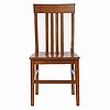 Mission Shaker Craftsman Distressed Walnut Dining Chairs - Pair