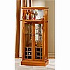 Mission Oak Liquor Wine Rack Bar Cabinet