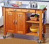 Classic Solid Wood Granite Island