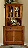 Mission Craftsman Oak Corner Hutch