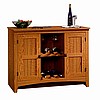 Oak Craftsman Mission Buffet w/Wine Rack Bar