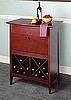 Shaker Mission Espresso Wine Rack Cabinet Bar
