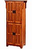 Craftsman Style Oak Deluxe Four Door Cabinet