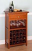 Shaker Beechwood Wine Rack Bar Cabinet