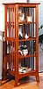 Solid Wood Mission Style Tall Bookcase