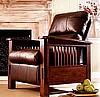 Mission Craftsman Leather Morris Recliner