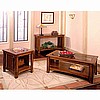 Mission Oak Cocktail Table w/Glass Top