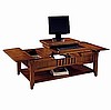 Mission Cherry Coffee Table Computer Workstation