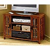 Mission Craftsman Oak Corner Entertainment Center