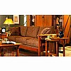 Mission Craftsman Oak Microfiber Loveseat