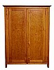 Large Mission Solid Wood Honey Entertainment Armoire