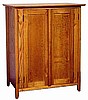 Mission Solid Wood Honey Entertainment Armoire