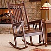 Craftsman Mission Shaker Microsuede Rocker Chair