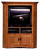 Shaker Mission Oak Corner Entertainment Center 32" TVs