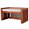 Mission Oak Bench w/Cushion