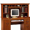 Mission Shaker Oak Computer Desk Hutch