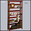 Cherry Mission Craftsman Style 5 Tier Bookcase