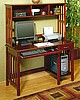 Cherry Mission Craftsman Style Computer Desk w/Hutch