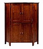 Mission Shaker Craftsman Mahogany Corner Computer Armoire