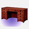 Mission Craftsman Oak Executive Desk