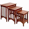 Mission Craftsman Oak 3pc Nesting Table Set