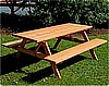 Quality Heavy-Duty Pine Wood 4ft Picnic Table