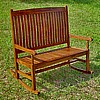 Teak Type Hardwood Rocking Bench