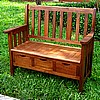 Teak Type Hardwood Storage Bench