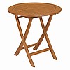 Teak Finish Wood Outdoor Patio Bistro Table