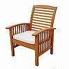 Teak Oiled Balau Mission Armchair w/Cushion