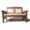 Mission Teakwood Bench Settee w/Cushions