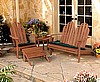 Teak Finish Adirondack Outdoor Reclining Chair