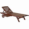 Mission Dark Stained Teak Wood Classic Lounge