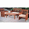 Teak Finish Mission 4pc Set