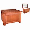 Teak Finish Storage Cooler