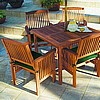 Mission Teak Wood 5pc Dining Set