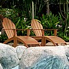 Teak Finish 5pc Adirondack Chair & Table Set