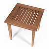 Teak Finish Wood Side End Table